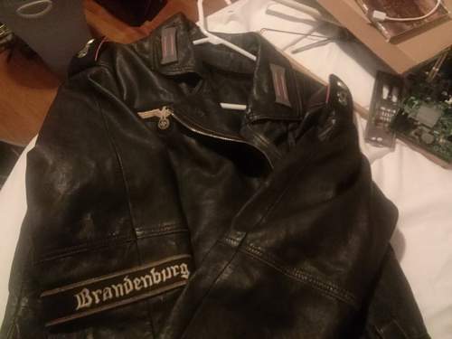 Leather officer panzer jacket