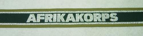 The Afrikakorps cuff title