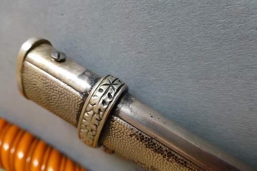 Early personalized Heer dagger by Christianswerk with Klaas fittings and Slant grip