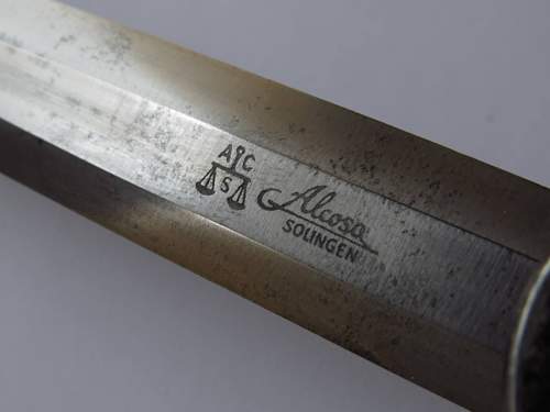 Alcoso Solingen Wehrmacht Heer Officer's Dagger.