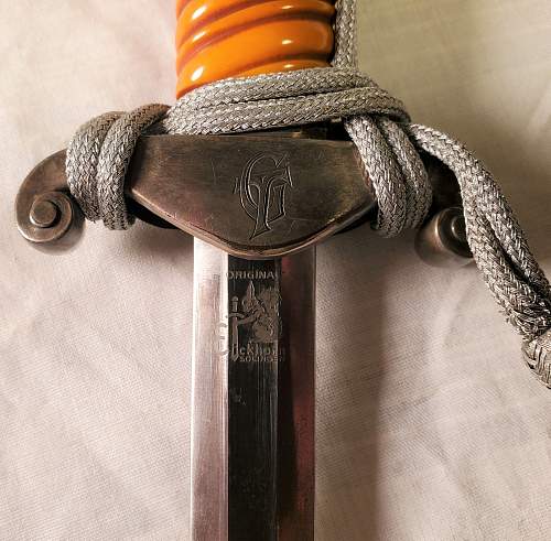 Recent Arrival:  Eickhorn Army Dagger with Owner's Initials