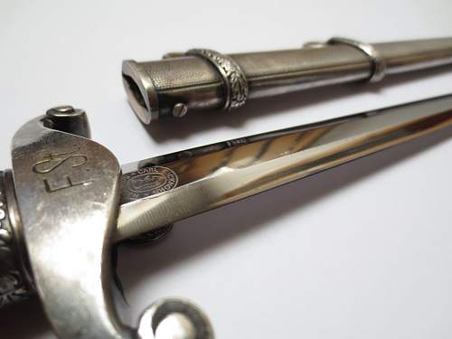 Early slant grip army dagger by Eickhorn