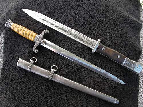 Heer Dagger and Engraved Bayonet