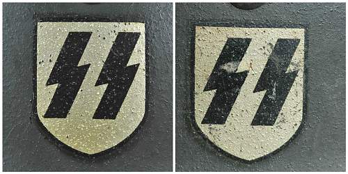 Images of two original ET SS decals