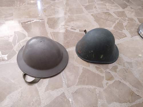 Two unknown german helmets.