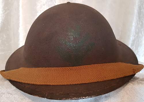 WW2 MK2 British textured Brodie green chevron &amp; N insignia?