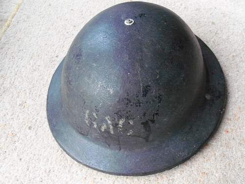 British WW2 civil helmet but what is it made of?