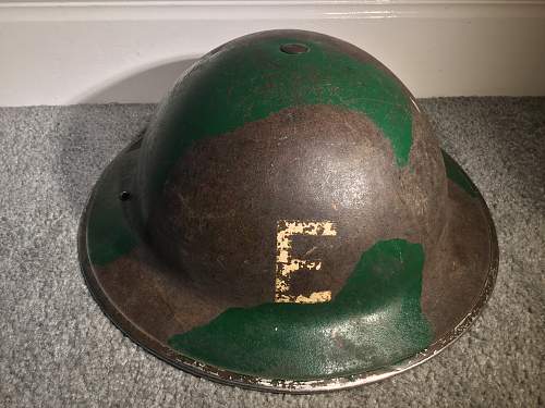 Mk2 British helmet  camouflage paint