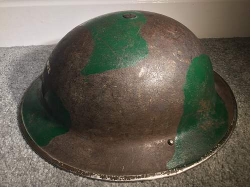 Mk2 British helmet  camouflage paint