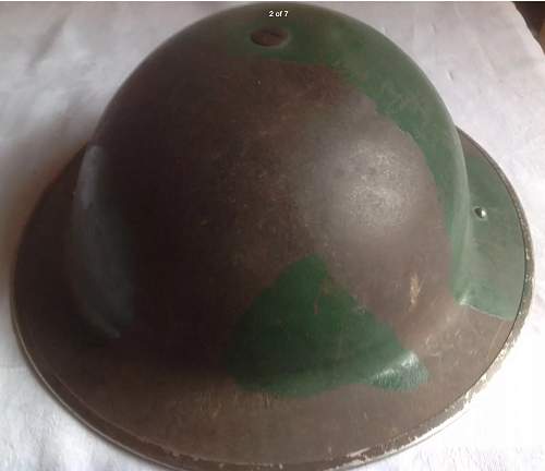 Mk2 British helmet  camouflage paint