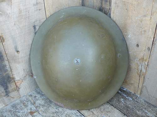 Rolled edge British helmet