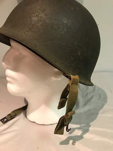 US M1C Front Seam Swivel Bail. Airborne Helmet