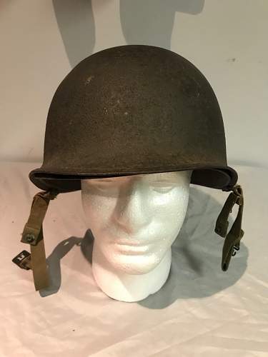 US M1C Front Seam Swivel Bail. Airborne Helmet