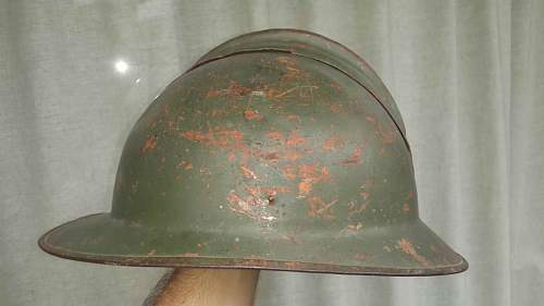 Mexico made &quot;no external rivets&quot; casque  adrian  helmet (mexican army)