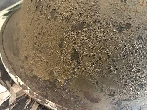 Original WW2 MK3 helmet and 1944 dated dipatchet riders helmet with unknown camo?