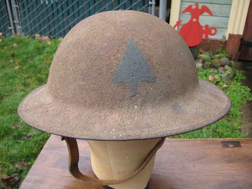 WW1 US 91st Division Helmet