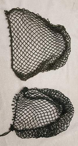 Two helmet nets for identification