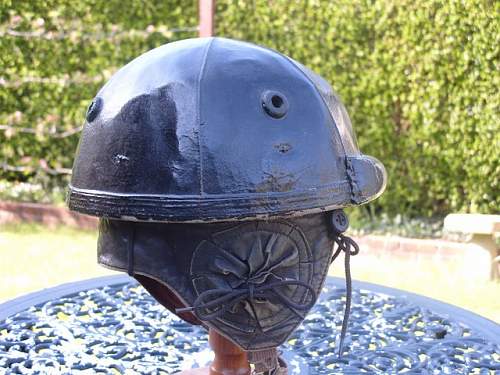 British mark 2 tanker helmet-mint? But with unusual ear communication flaps? Help