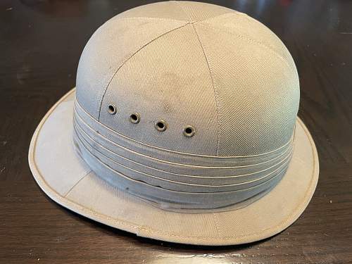 1941 British pith helmet ID