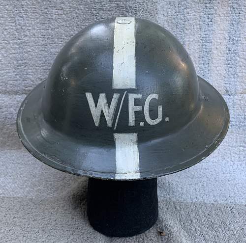 MkII British senior Warden-Fire Guard helmet