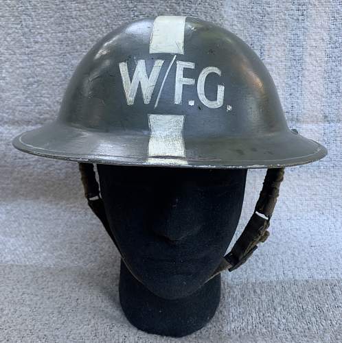 MkII British senior Warden-Fire Guard helmet