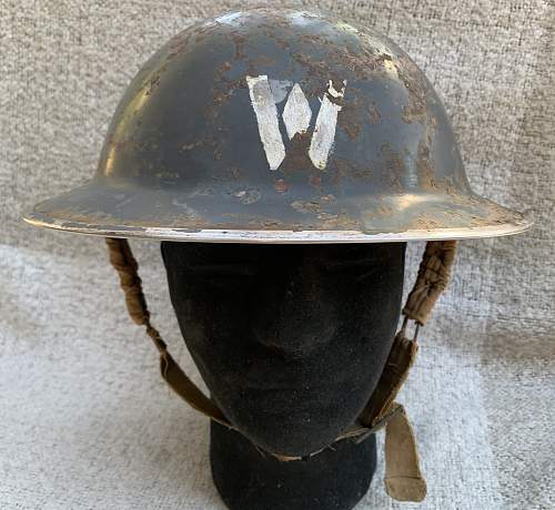 WWII MKII Wardens helmet from Mandatory Palestine