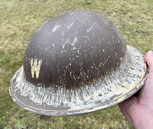 Canadian air raid warden MK.II helmet