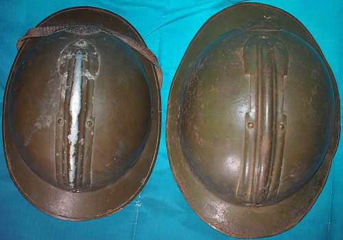 3 Belgian WW2 M31 helmets