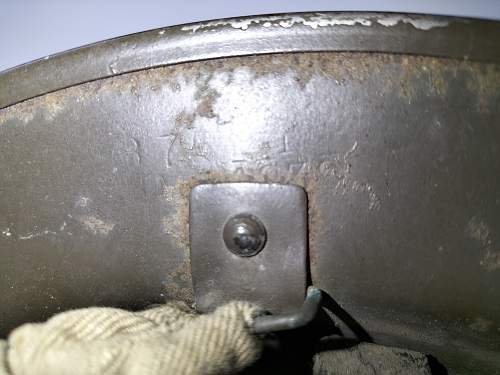 British Mk II helmet found south of Caen (Normandy)