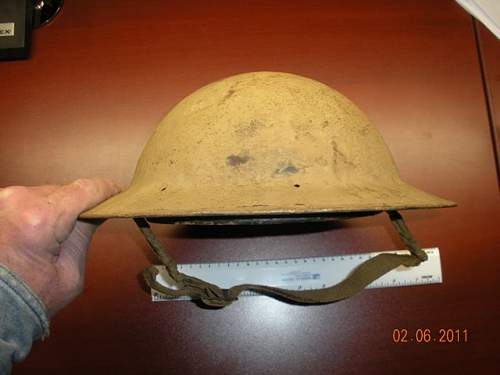 WWII British MkII Helmet - Tan painted
