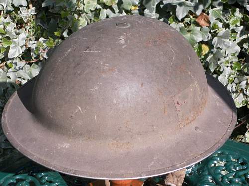 saved from the scrap man..ww2 British helmet shell