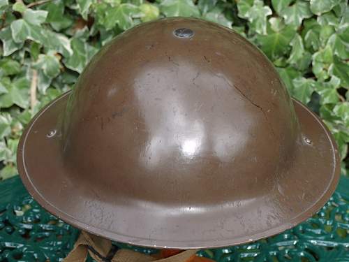 saved from the scrap man..ww2 British helmet shell