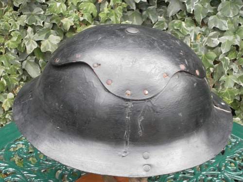 Anyone have an idea what this british fibre helmet is?   Civil Defence?  Miner?