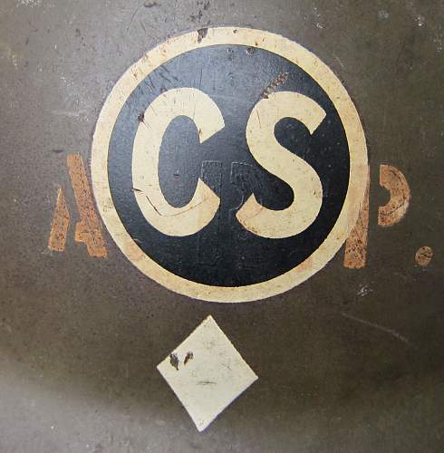 Mk.II A.R.P. helmet with &quot;CS&quot; decal overlay