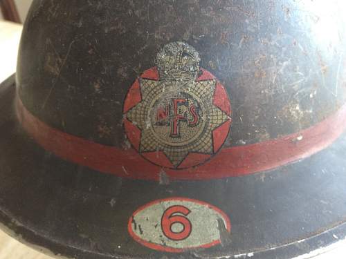 WW2 National Fire Service helmet