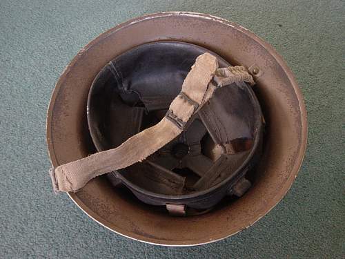 British Home Guard marked steel helmet