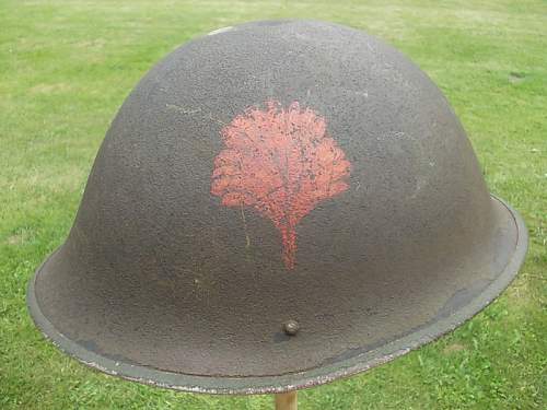 British Mk. III helmet with unit insignia