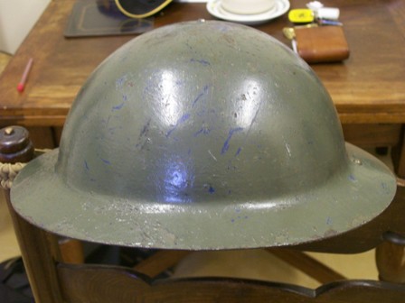 British helmet - raw edged but dated 1941