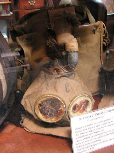 Combination Helmet Display WWI Doughboy &amp; Captured German