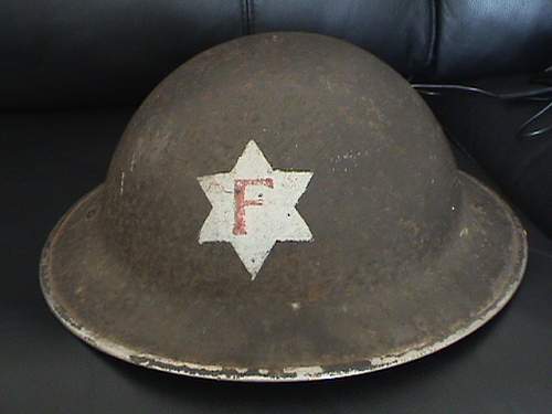 British fire service steel helmets