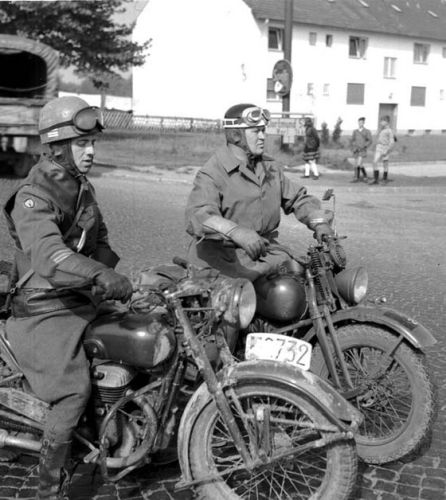 Canadian first pattern fiber Dispatch Rider helmet flashed to the Military Police
