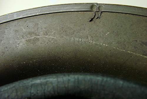 WWII British or Canadian helmet? ----Help requested. Photos attached.