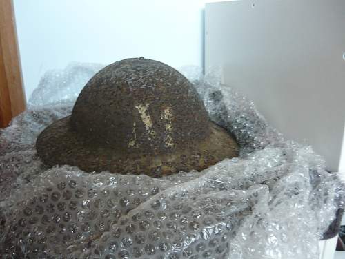 WW2 Mk1* converted from WW1 helmet