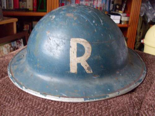 &quot;R&quot; MKII Helmet 1941 dated.