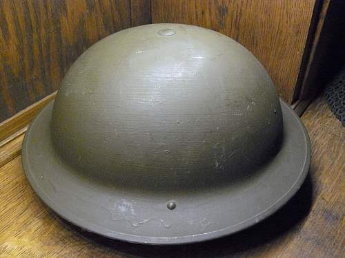 A trio of Canadian Mk II helmets