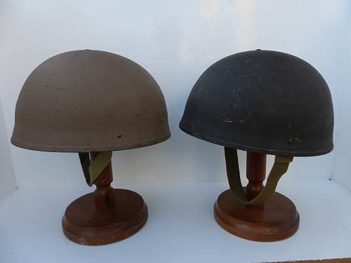 WW2 British &amp; Canadian Helmets, Crash, &amp; Helmets, Steel, Royal Armoured Corps.