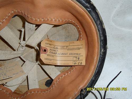 WW2 British &amp; Canadian Helmets, Crash, &amp; Helmets, Steel, Royal Armoured Corps.