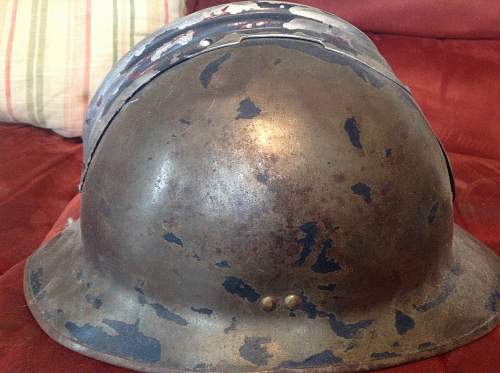 Three French helmets. M-26 Adrians, WW2? Dating?