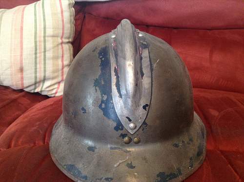 Three French helmets. M-26 Adrians, WW2? Dating?