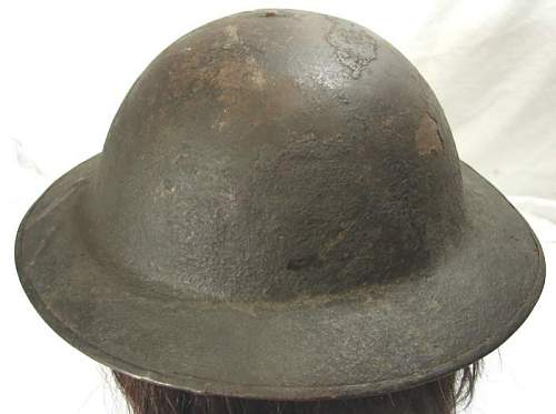 Canadian or British WW1(?) MK1 (?) Painted Helmet Marking ID?